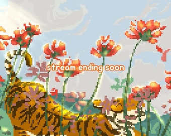 中国の旧正月タイガーピクセルアートストリーミングスクリーン：Twitch、Trovo、Youtubeストリーミングスクリーン