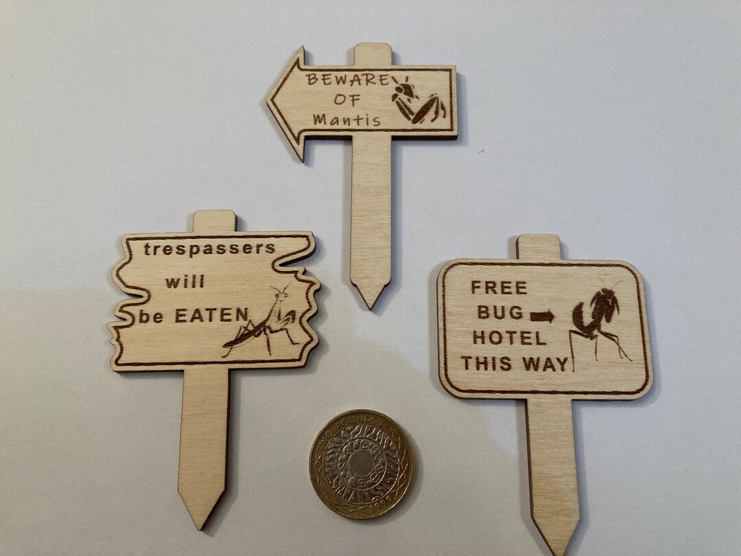 Mantis Warning Display Praying Mantis Warning Signs - 3 to Choose From - Etsy Australia