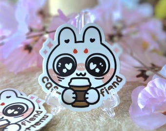 Caffiend | Coffee Caffiene Lover Gloom | Waterproof Vinyl Sticker