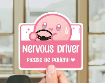 Anxious Nervous Driver Vinyl Sticker