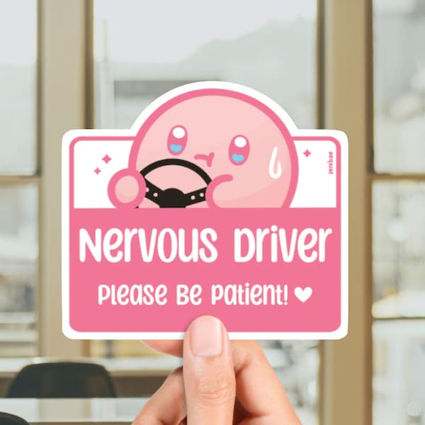 Anxious Nervous Driver Vinyl Sticker