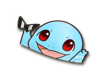 Cute Turtle Sunglasses Peeking Vinyl Sticker