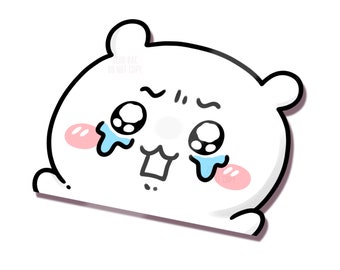 Chi Kawa Bear Peeker Vinyl Sticker