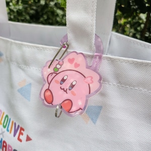 Spring Cherry Blossom Poyo Dango Mochi Acrylic Carabiner Keyring Sakura
