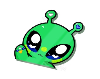 Aftonsparv IKEA Alien Peeker Vinyl Sticker