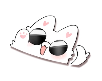 Sunglasses Cat Go Jo Peeker Vinyl Sticker