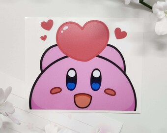 Poyo Hearts Peeker Vinyl Sticker