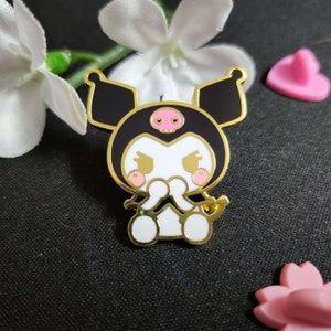 Goth Bunny Enamel Pin