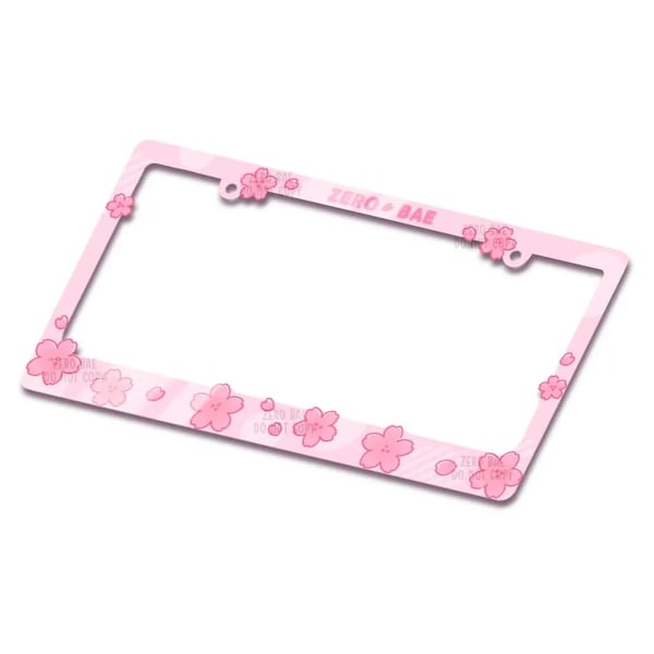 Sakura Cherry Blossom Flower Pink Cute License Plate Frame