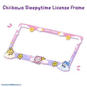 Kawaii Chi Kawa Sleepy Dreamy Pajama License Plate Frame
