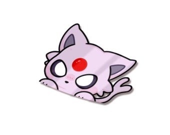 Psychic Cat Poke Peeker Vinyl Sticker
