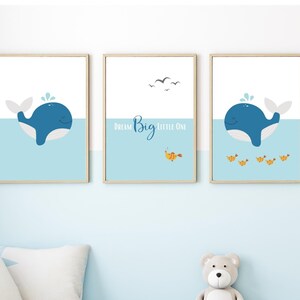Whales Nursery Prints | Ocean Nursery Decor | Under the Sea Kids Rooms Wall Art | Gender Neutral Nursery Decor | Nautical |DIGITAL DOWNLOAD