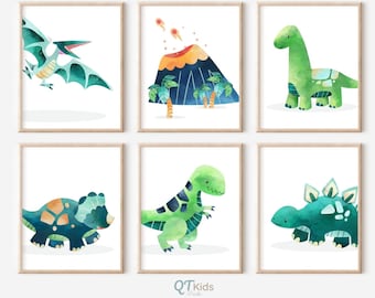 Dinosaurier Drucke für Kinderzimmer, Dinosaurier Kinderzimmer Wandkunst, Dino Kinderzimmer Drucke, Jungen Zimmer Drucke, Dinosaurier Wandkunst, DIGITAL DOWNLOAD