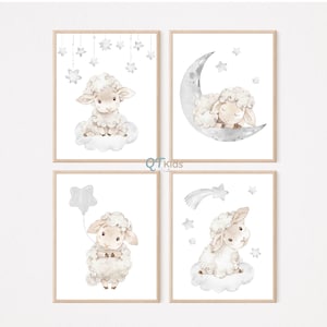 Schaf Poster, Sterne Mond Druck, Poster für Baby, Schaf Poster, Schaf Poster, Schaf Poster, Poster für Baby Kinderzimmer, DIGITALE DOWNLOADS