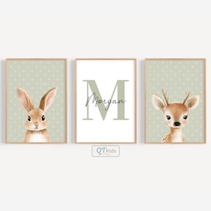 Personalisierte Baby Name Drucke, neutrale Kinderzimmer Drucke, Salbei grün Kinderzimmer Dekor, DIGITALER DOWNLOAD