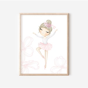 Ballerina Nursery Prints, Swan Girl Nursery Printable Wall Art, Baby Girl Room Decor, Pink Floral Swan Princess Prints, DIGITAL DOWNLOAD image 4