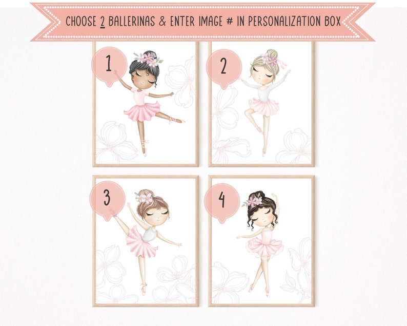 Ballerina Nursery Prints, Swan Girl Nursery Printable Wall Art, Baby Girl Room Decor, Pink Floral Swan Princess Prints, DIGITAL DOWNLOAD image 9