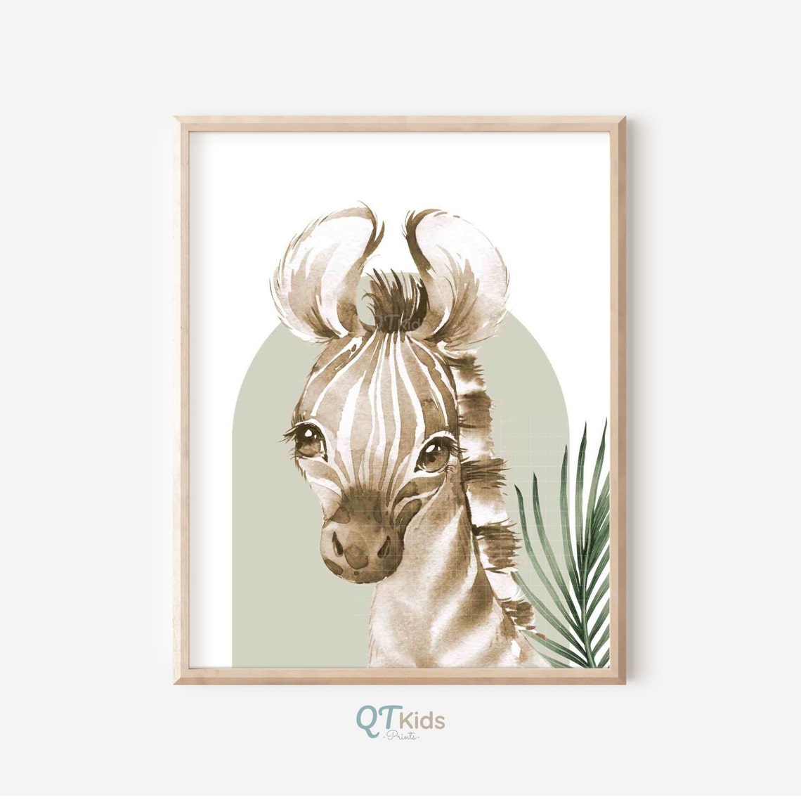 Safari Nursery Prints, Set of 4 Sage Green Neutral Jungle Animal Prints ...