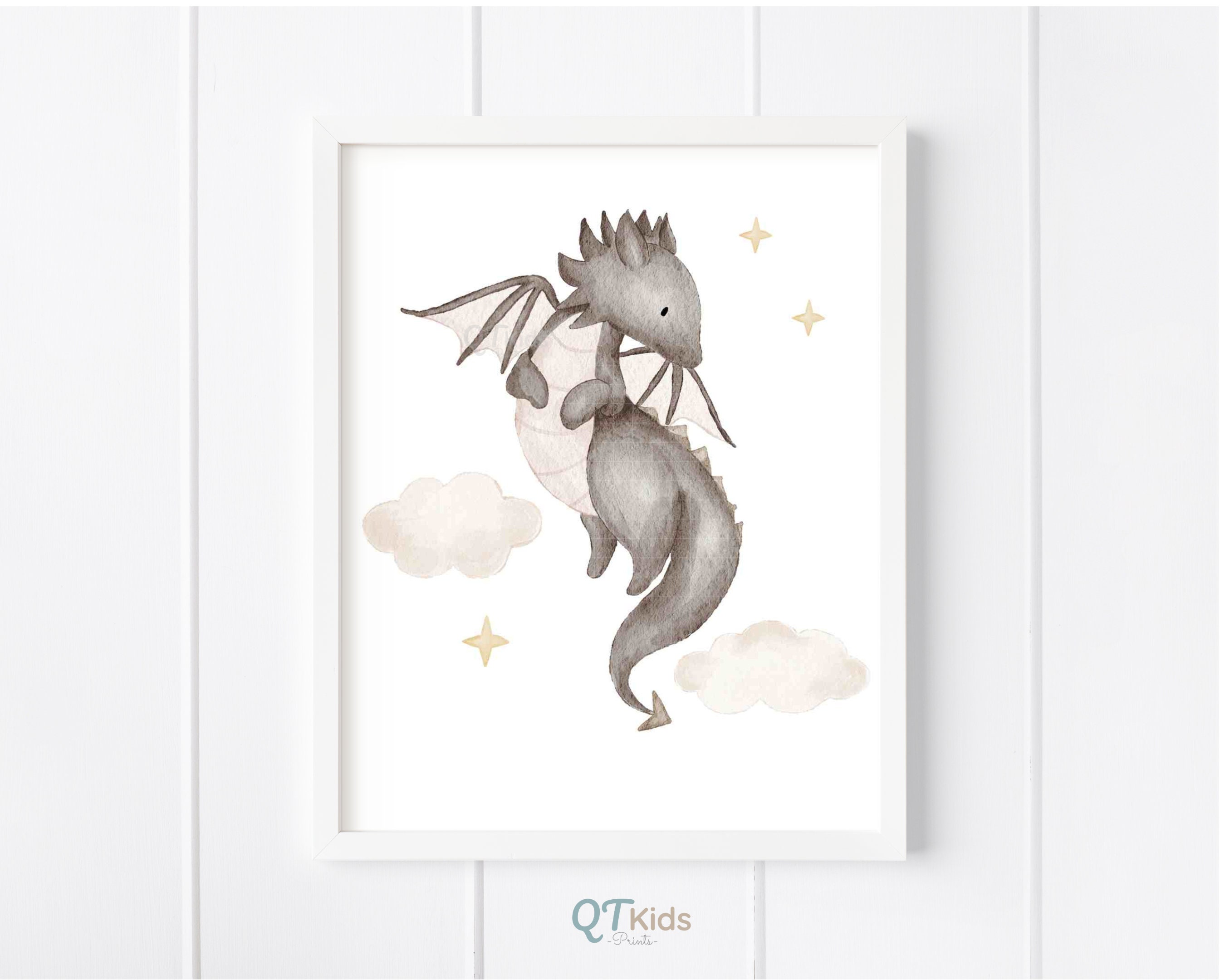 Dragon Nursery Print, Boy Room Printable Wall Art, Kids Playroom Dragon ...