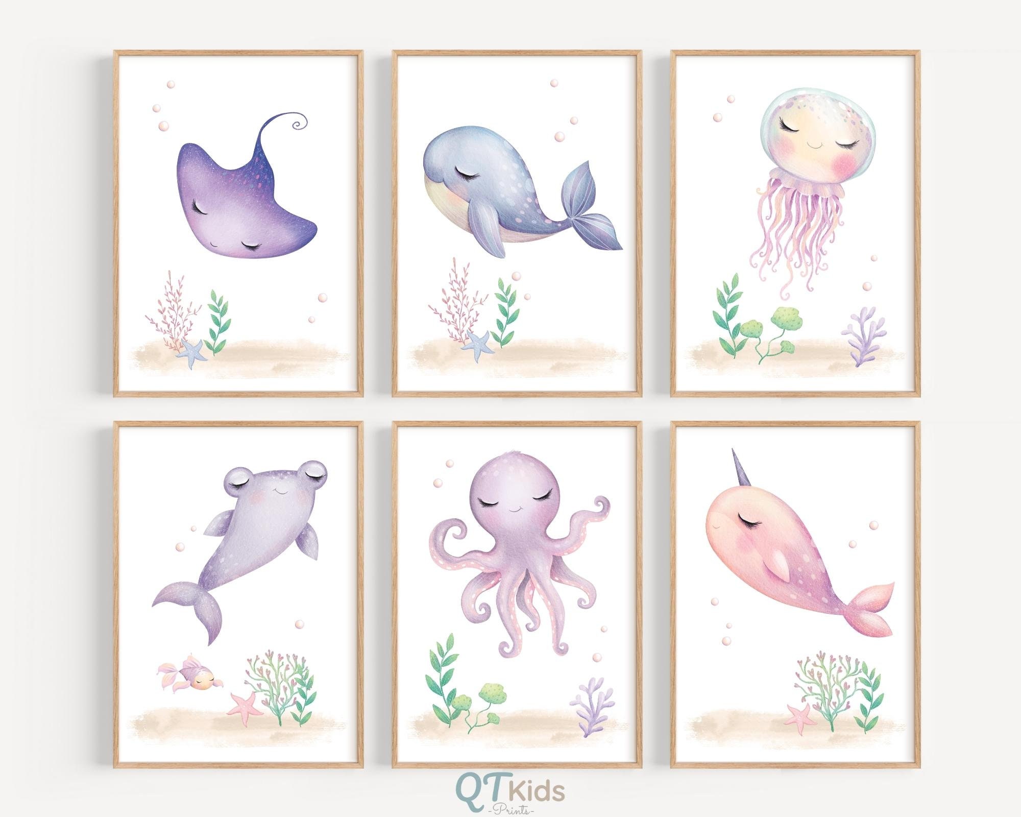 Girl Nursery Prints | Under the Sea Nursery Decor | Ocean Nursery Print ...