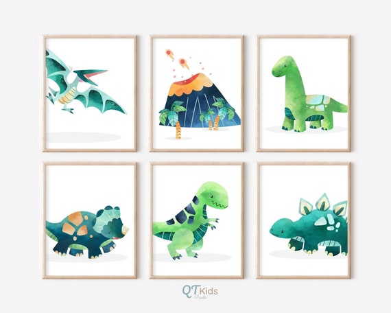 Dinosaur Prints for Kids Room, Dinosaur Nursery Wall Art, Dino Nursery Prints, Boy Room Prints, Dinosaur Wall Art, DIGITAL DOWNLOAD