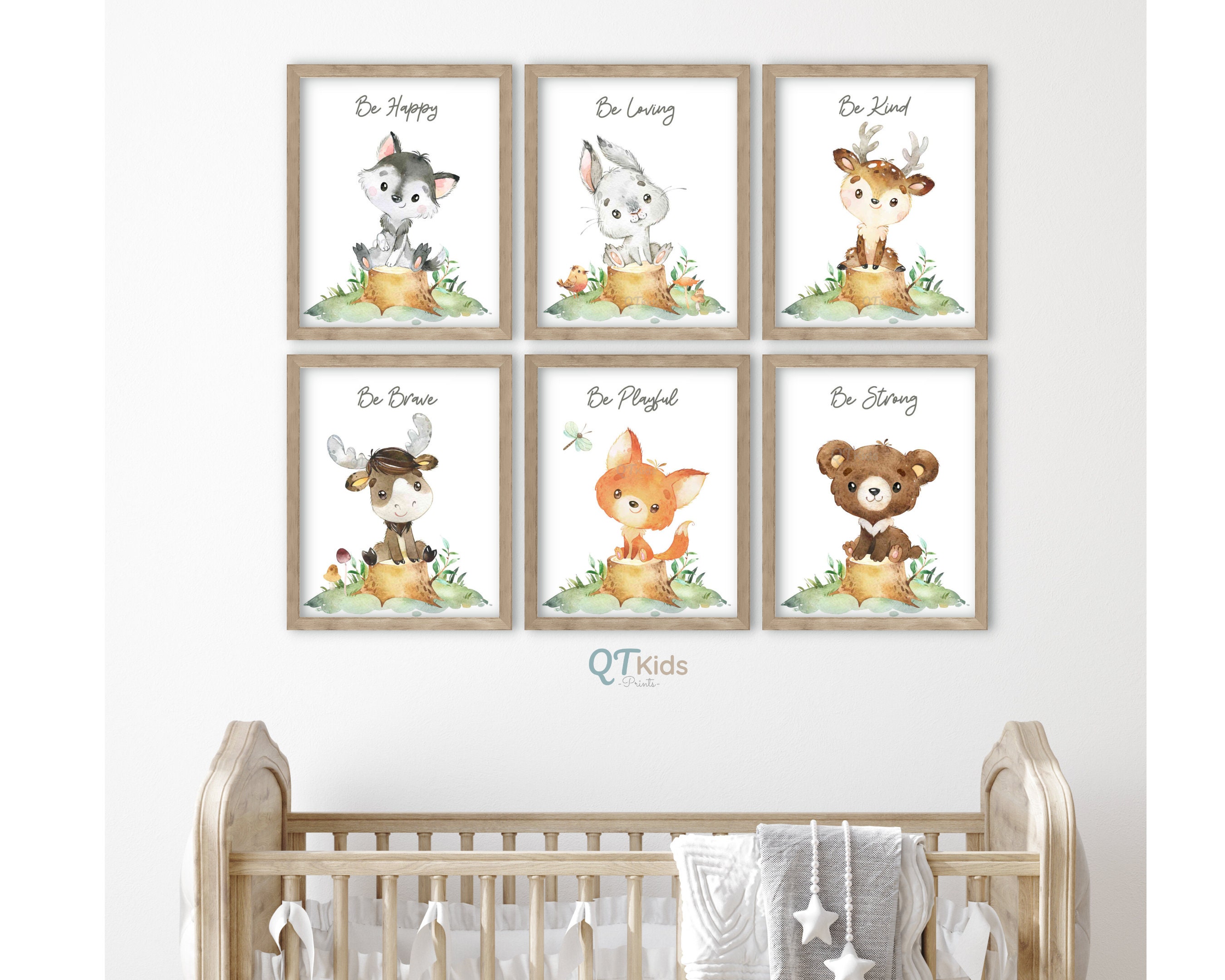 Woodland Nursery Prints, Forest Animal Printable Wall Art, Neutral ...