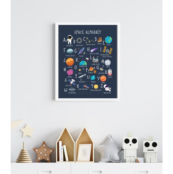 Poster Educativo LIYAOLI Per Bambini Con Alfabeto, Numeri E Meteo – Stampa Artistica Bohémien Per Cameretta E Aula, 28x35,6 Cm, Senza Cornice