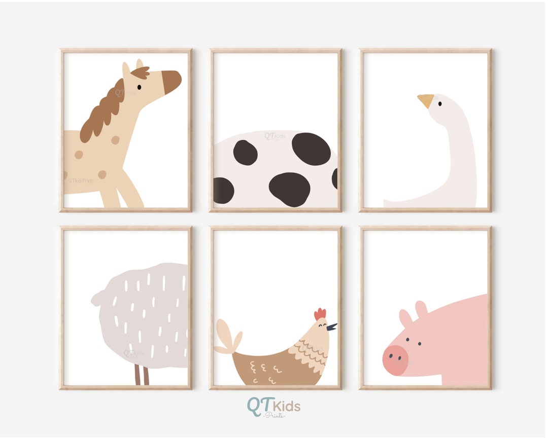 Farm Nursery Prints, Farm Animals Printable Wall Art, Playroom Farm ...