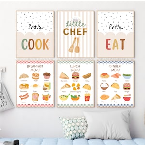 Kids Playroom Wall Art, Kitchen Playroom Decor, Little Chef, Pretend ...