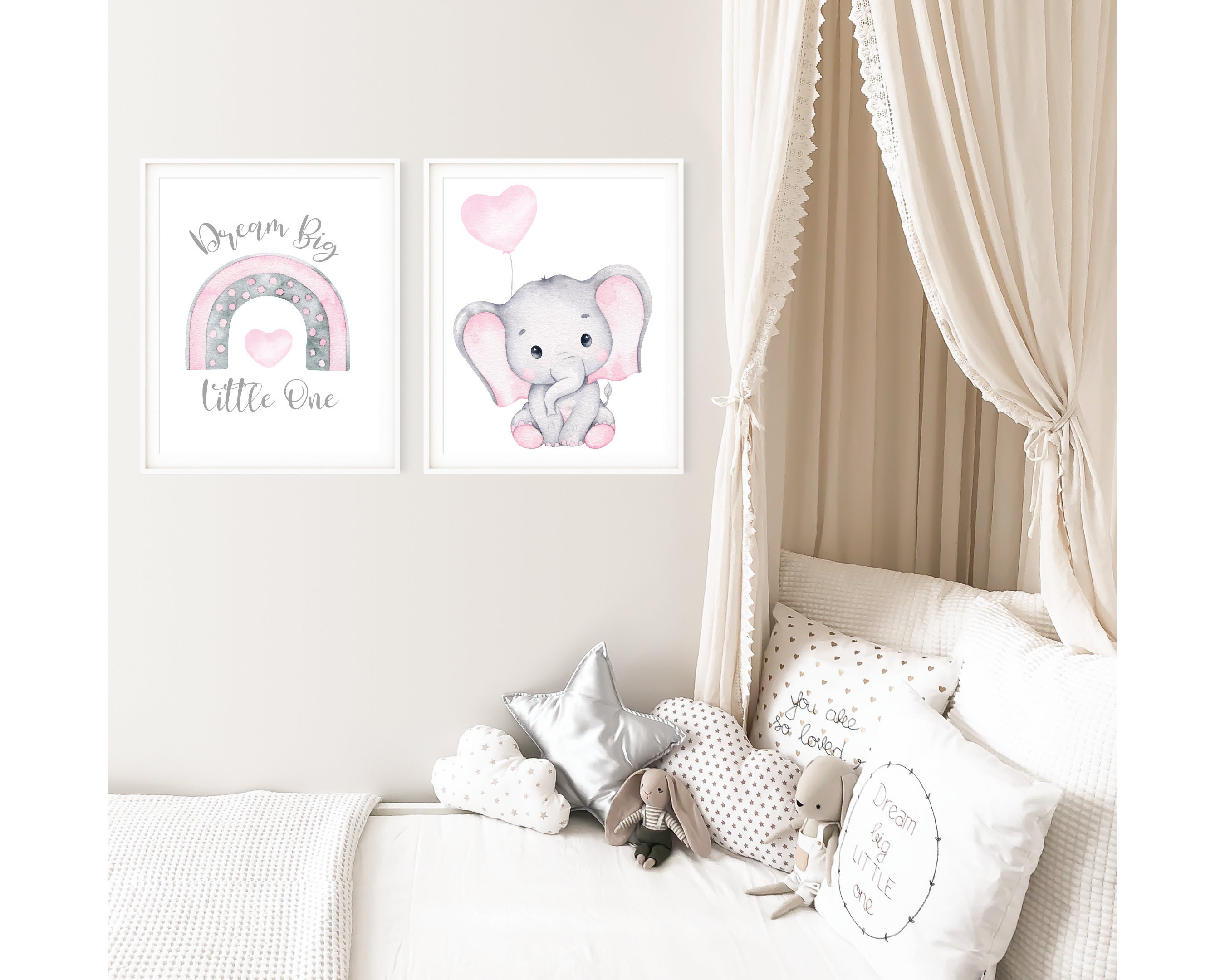 Baby Elephants Prints, Girl Nursery Printable Wall Art, Pink Girl Room Decor,  Playroom Posters, Elephant Prints Set of 3, DIGITAL DOWNLOAD - Etsy, image size:2700x2160