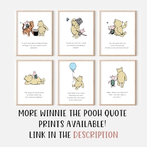 Winnie the Pooh Quotes Print Set, Classic Winnie the Pooh Printable ...