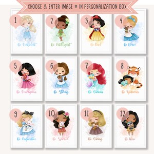 Princess Print Set Girl Nursery Prints Princess Themed - Etsy