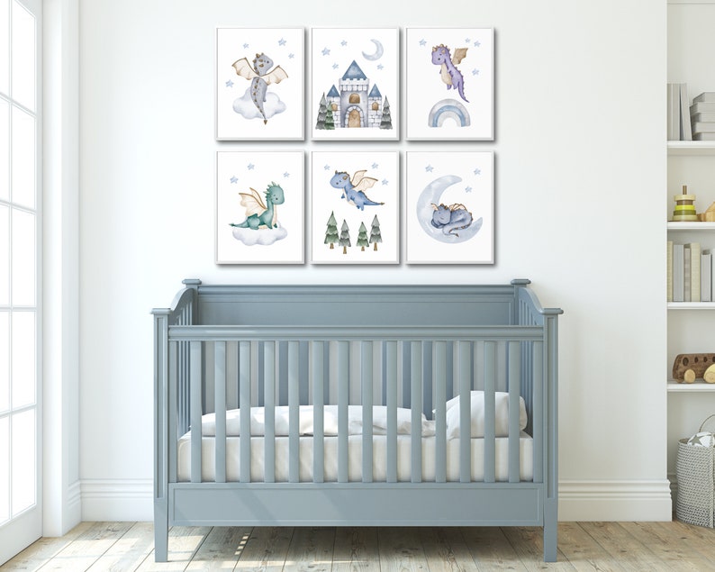 Dragons Nursery Prints Boy Room Printable Wall Art Playroom - Etsy
