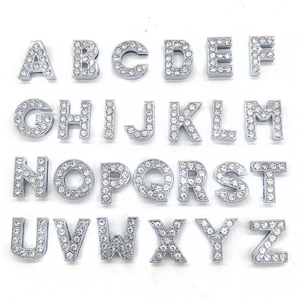 Letter Shoe Charm 8mm, Alphabet Letters Croc Charm , Personalized Letter Shoe Charm