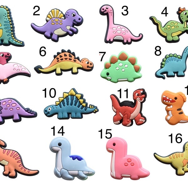 Dinosaur Croc Charms , Dinosaur Shoe Charms , Dinosaurs Croc Shoe Charms