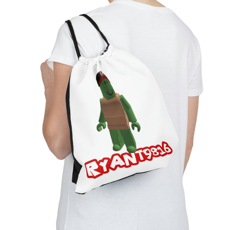 Roblox Custom Drawstring Bag White Back to School Outdoor Etsy
