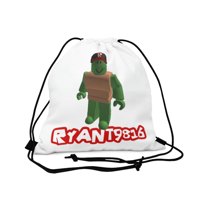 Roblox Custom Drawstring Bag White Back to School Outdoor Etsy