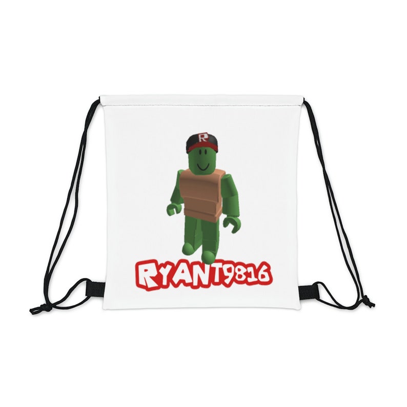 Roblox Custom Drawstring Bag White Back to School Outdoor Etsy