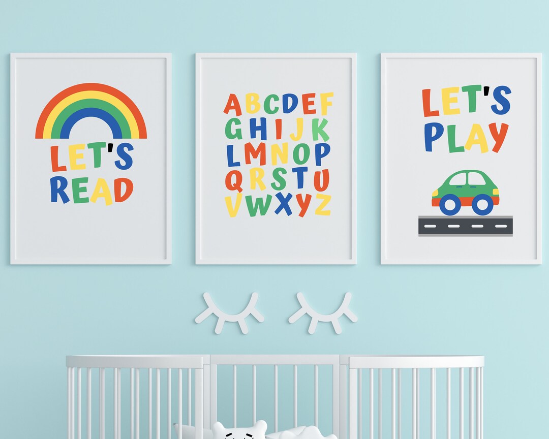 Alphabet Poster, ABC Wall Art, Alphabet Print, Nursery Decor Printable ...