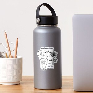 Gottes Qualitäten gesehen in der Schöpfung Ro 1:20, Elefant, christliches Design, Schriftetiketten, kaufen Sie alle 5 Sticker in meinem Shop und erhalten Sie kostenlosen Versand