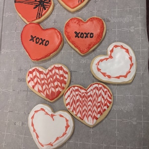Heart shaped sugar cookies  Party favors gifts popular birthday favors get well soon gift ideas dessert table