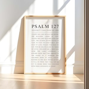 Psalm 127 Segen Print: Christliche Schrift Wandkunst (Digitaler Download)