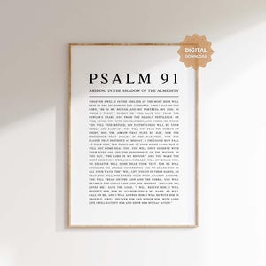 Psalm 91 NIV Bible Verse Print: Christian Wall Art (Digital Download)
