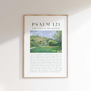 Psalm 121 NIV The LORD is Thy Keeper Bible Verse Wall Art, Christian Home Decor, Christian Wall Art Printable, Scripture Prints
