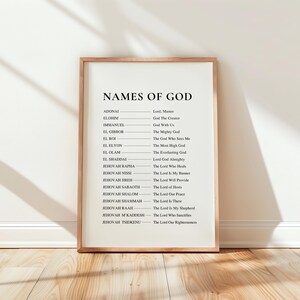 Names of God Wall Art Print: Christian Home Decor (Digital Download, 5 JPEG Files) image 7