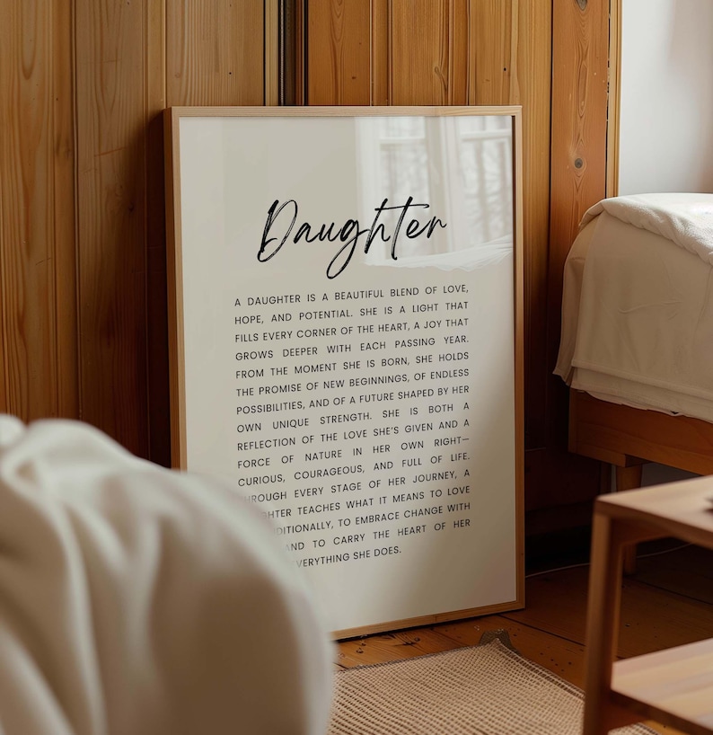 Daughter Definition Print: Girl Room Wall Art (digital Download) - Etsy ...