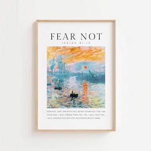Isaiah 41:10 NKJV Fear not, for I am with you, Bible Verse Printable, Christian Wall Art, Scripture Print, Vintage Bible Verse Wall Hanging