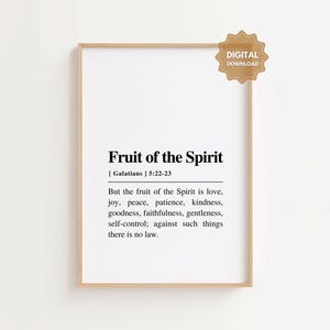 Fruit of the Spirit Scripture Print: Christian Home Decor (Digital Download)