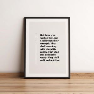 Isaiah 40:31 NKJV Mount up with wings like eagles, Christian Wall Art, Bible Verse Wall Art, Christian Home Decor, Scripture Printable