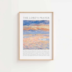 The Lord&#39;s Prayer Printable Matthew 6:9-13 Our Father in heaven, The Lord&#39;s Prayer Wall Art, Bible Verse Wall Art, Christian Wall Art,